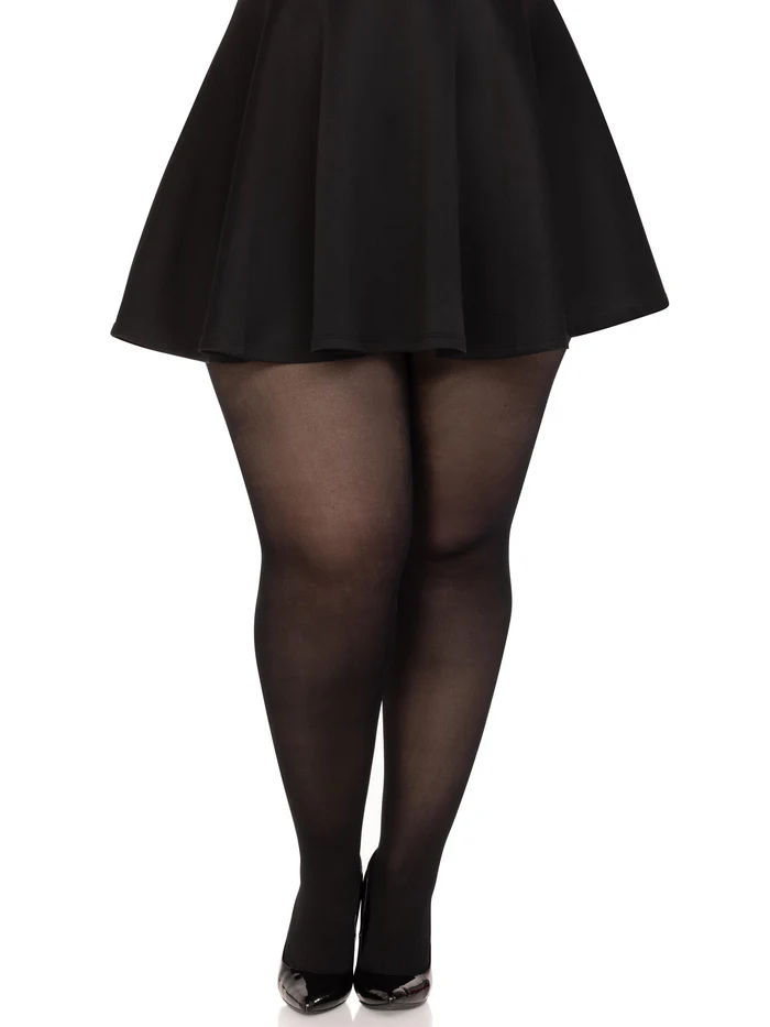 [0992Q-001] Collant Velato Coprente 70D Taglia Queen (L/XXL) Nero