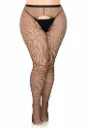 Collant a Rete Aperto Taglia Queen (L/XXL) - Nero