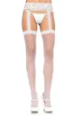 Collant Velato a Giarrettiera Taglia Unica (XS/L) Bianco