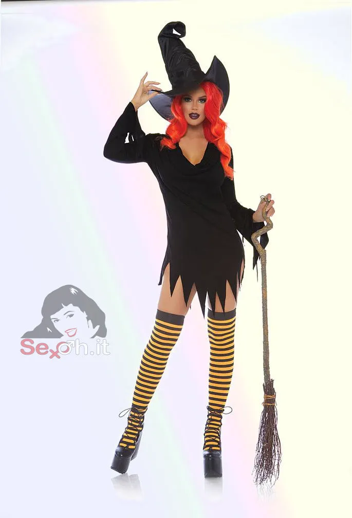 [85338SM] Vestito per Costume Fai Da Te Strega Halloween (SM)